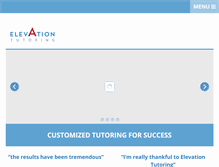 Tablet Screenshot of elevationtutoring.com